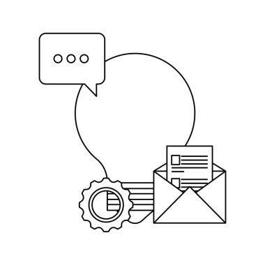 zarf ve konuşma balonu ile ampul ampul fikir