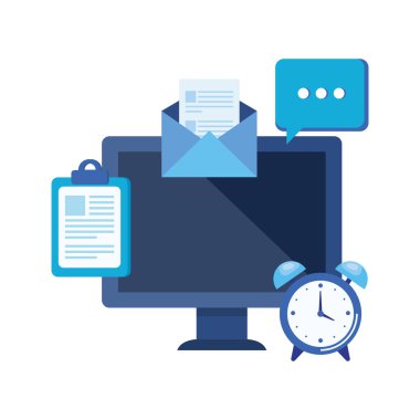 Zarf posta ile masaüstü bilgisayar