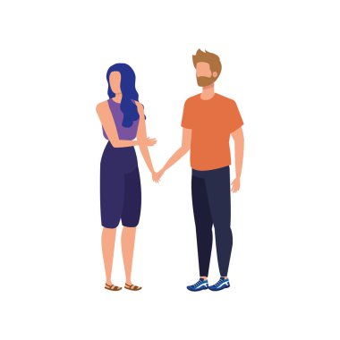 Genç aşıklar çift karakterler