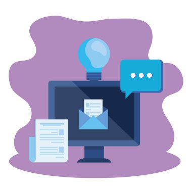 Zarf posta ile masaüstü bilgisayar