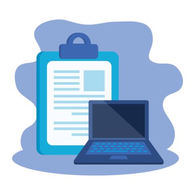 dizüstü bilgisayarlı kontrol listesi panosu