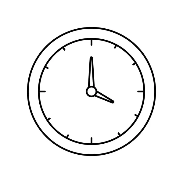 Tid klocka klocka isolerad ikon — Stock vektor