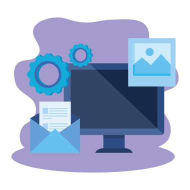 Zarf posta ile masaüstü bilgisayar