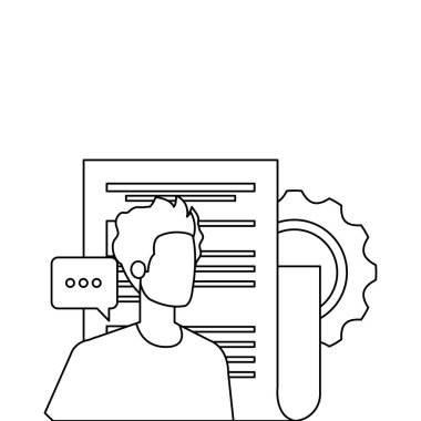 belgeler karakteri ile genç adam