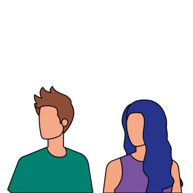 Genç aşıklar çift karakterler