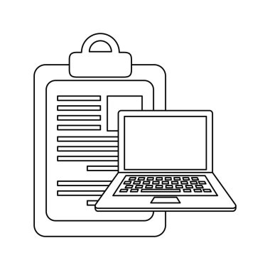 dizüstü bilgisayarlı kontrol listesi panosu