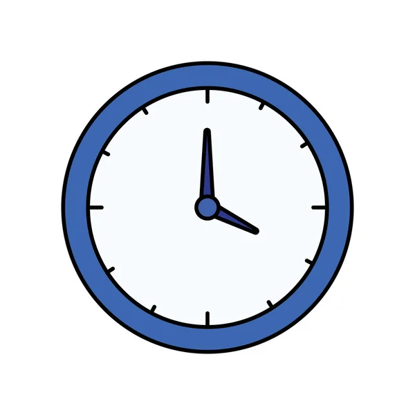 Tijd klok horloge geïsoleerde pictogram — Stockvector