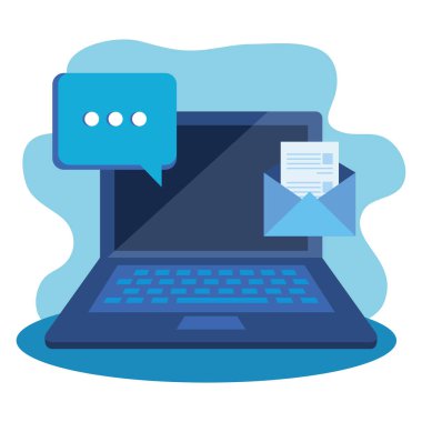 zarf e-posta ile dizüstü bilgisayar