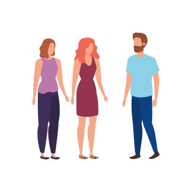 grup insan karakterleri avatarlar