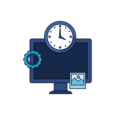 zaman saati ile masaüstü bilgisayar