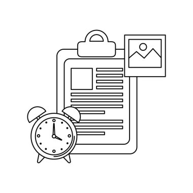 kontrol listesi simgesi ile çalar saat