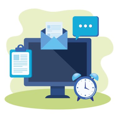 Zarf posta ile masaüstü bilgisayar