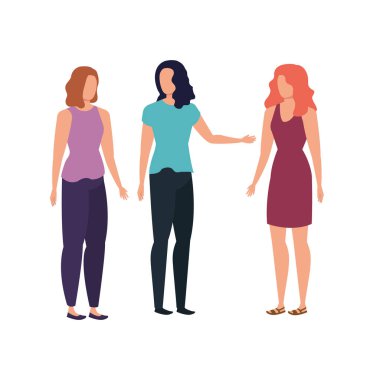 grup insan karakterleri avatarlar