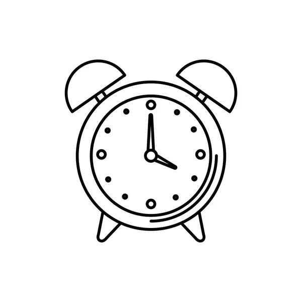 Reloj despertador icono aislado — Vector de stock