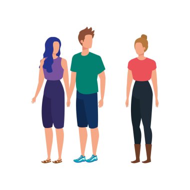 grup insan karakterleri avatarlar