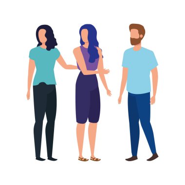 grup insan karakterleri avatarlar