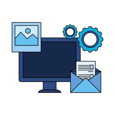 Zarf posta ile masaüstü bilgisayar