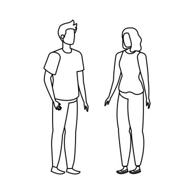 Genç aşıklar çift karakterler