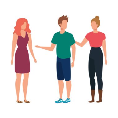 grup insan karakterleri avatarlar