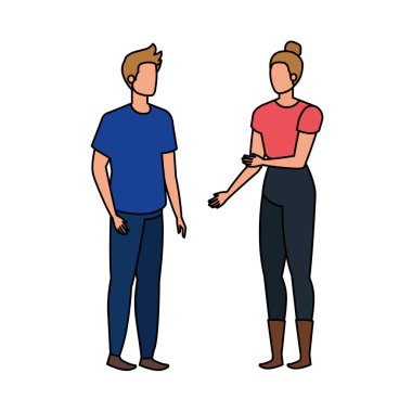 Genç aşıklar çift karakterler