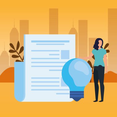 belgeler karakteri ile genç kadın