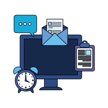 Zarf posta ile masaüstü bilgisayar