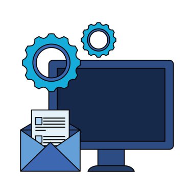 Zarf posta ile masaüstü bilgisayar