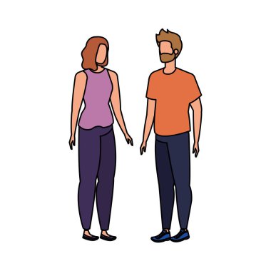 Genç aşıklar çift karakterler