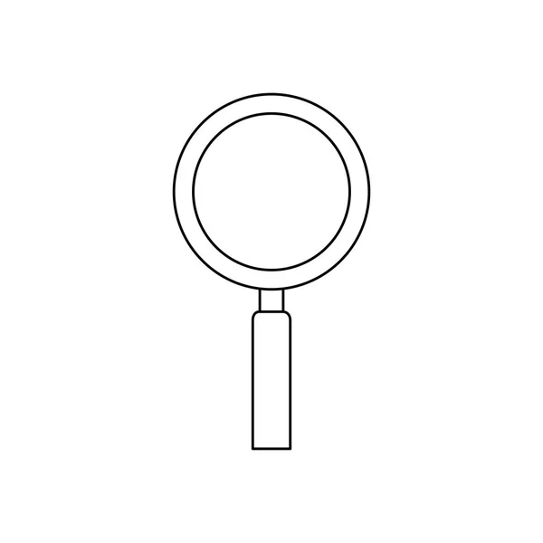 Zoek vergrootglas geïsoleerd icoon — Stockvector