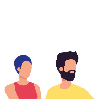 Genç aşıklar çift karakterler