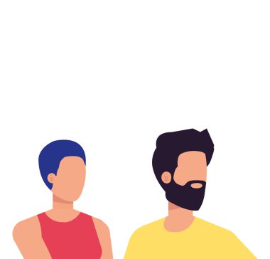 Genç aşıklar çift karakterler