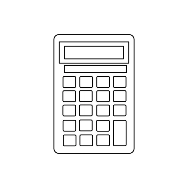 Calculadora matemáticas dispositivo aislado icono — Vector de stock