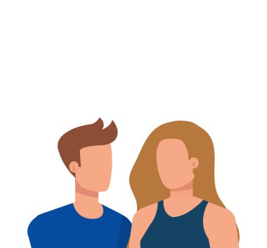 Genç aşıklar çift karakterler