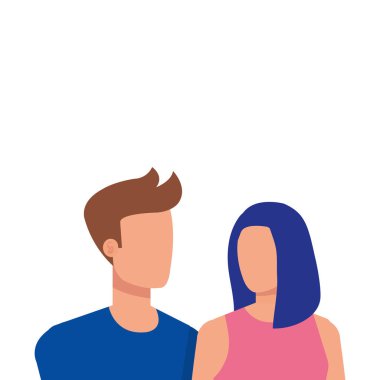 Genç aşıklar çift karakterler