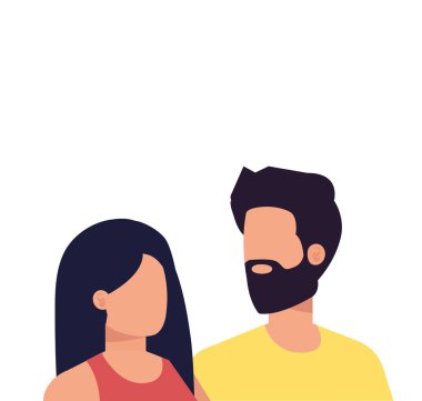 Genç aşıklar çift karakterler