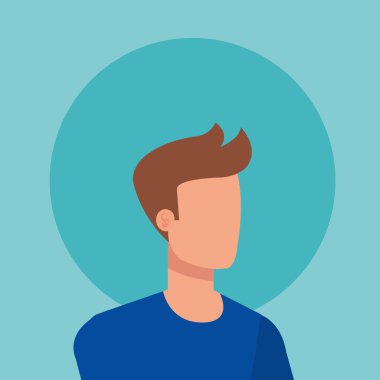 Genç ve rahat bir adam karakter