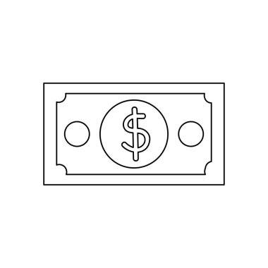 fatura para dolar izole simgesi