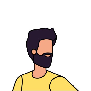 Sakal karakteri ile genç ve rahat bir adam