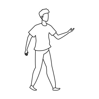 Genç ve rahat bir adam karakter