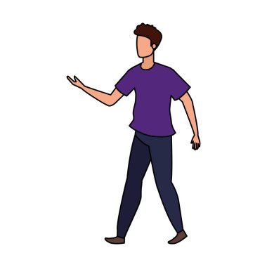 Genç ve rahat bir adam karakter