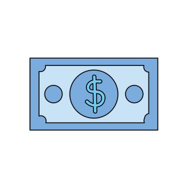 fatura para dolar izole simgesi