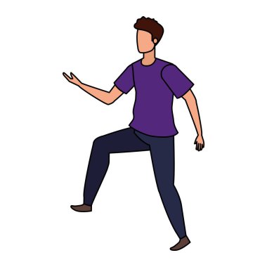 Genç ve rahat bir adam karakter