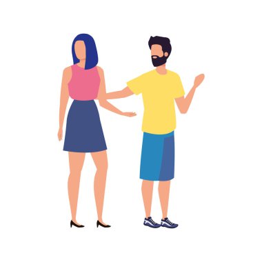 Genç aşıklar çift karakterler