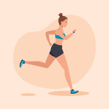 egzersiz yapmak için çalışan fitness kadın