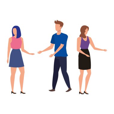 grup insan karakterleri avatarlar