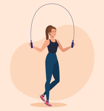 sağlıklı aktivite için fitness atlama ipi