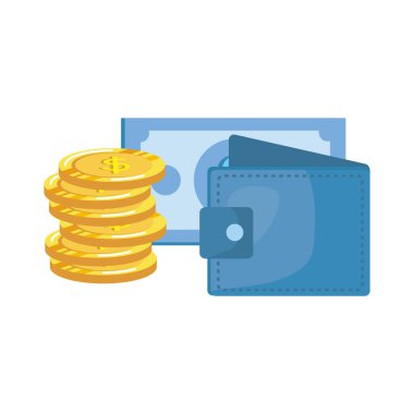 cüzdan ile para ve faturaları para dolar