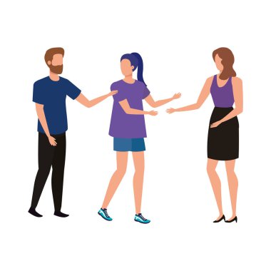 grup insan karakterleri avatarlar