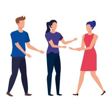 grup insan karakterleri avatarlar