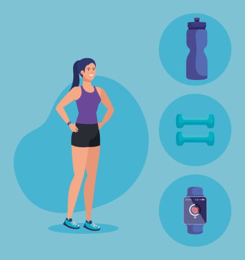 sağlıklı denge aktivitesi ile fitnesss kadın